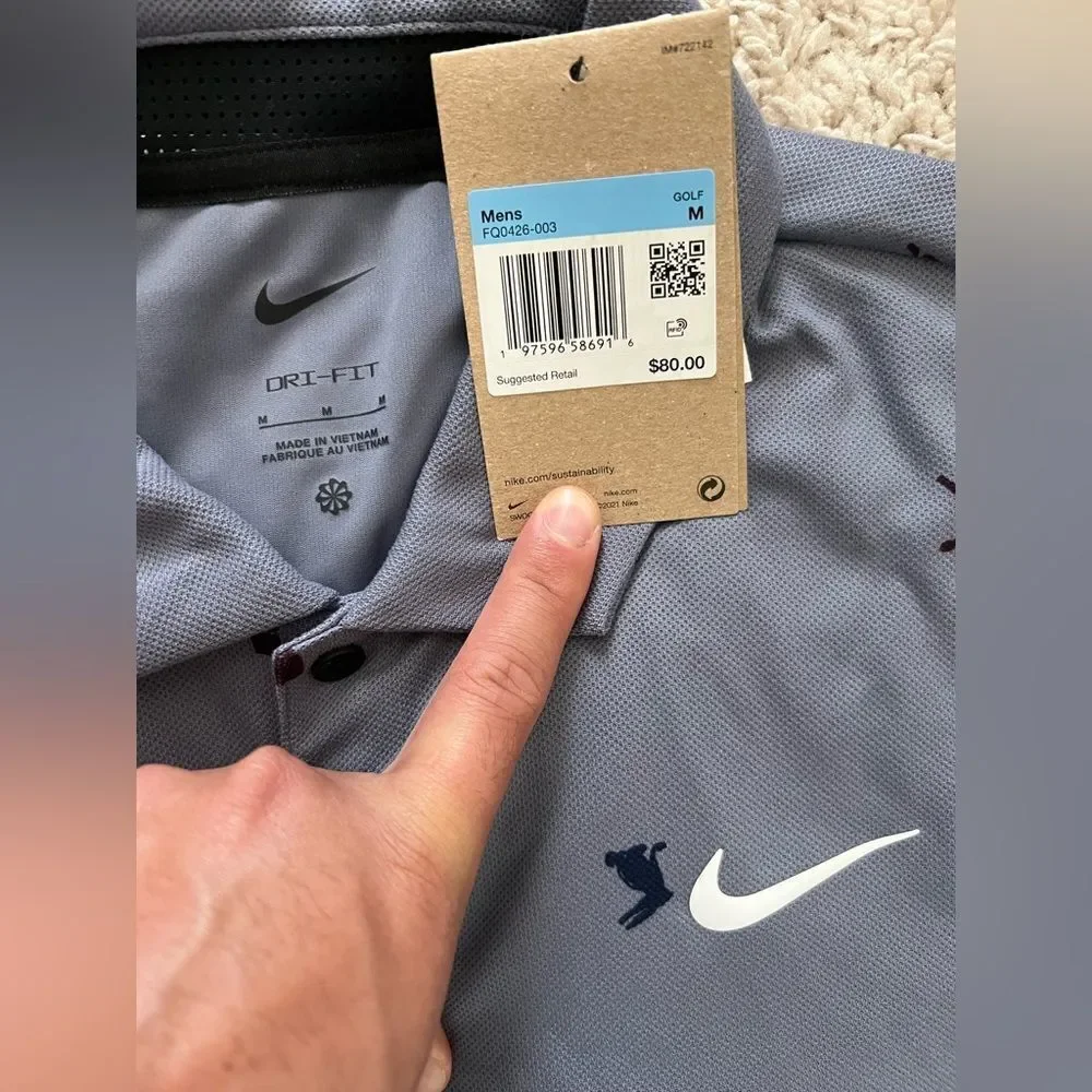 Nike Golf Polo Mens Dri-FIT Tour Icon All Over Print